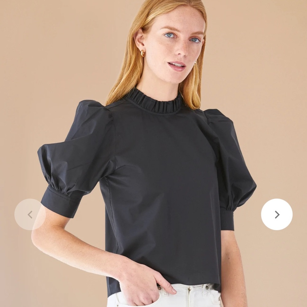 Hunter Bell Stella Puff Sleeve Women's Top in Black Size: Small  NWT